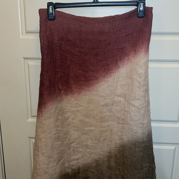 Eileen Fisher lightweight Organic Linen Cotton Ombre Scarf/ wrap - Picture 5 of 10